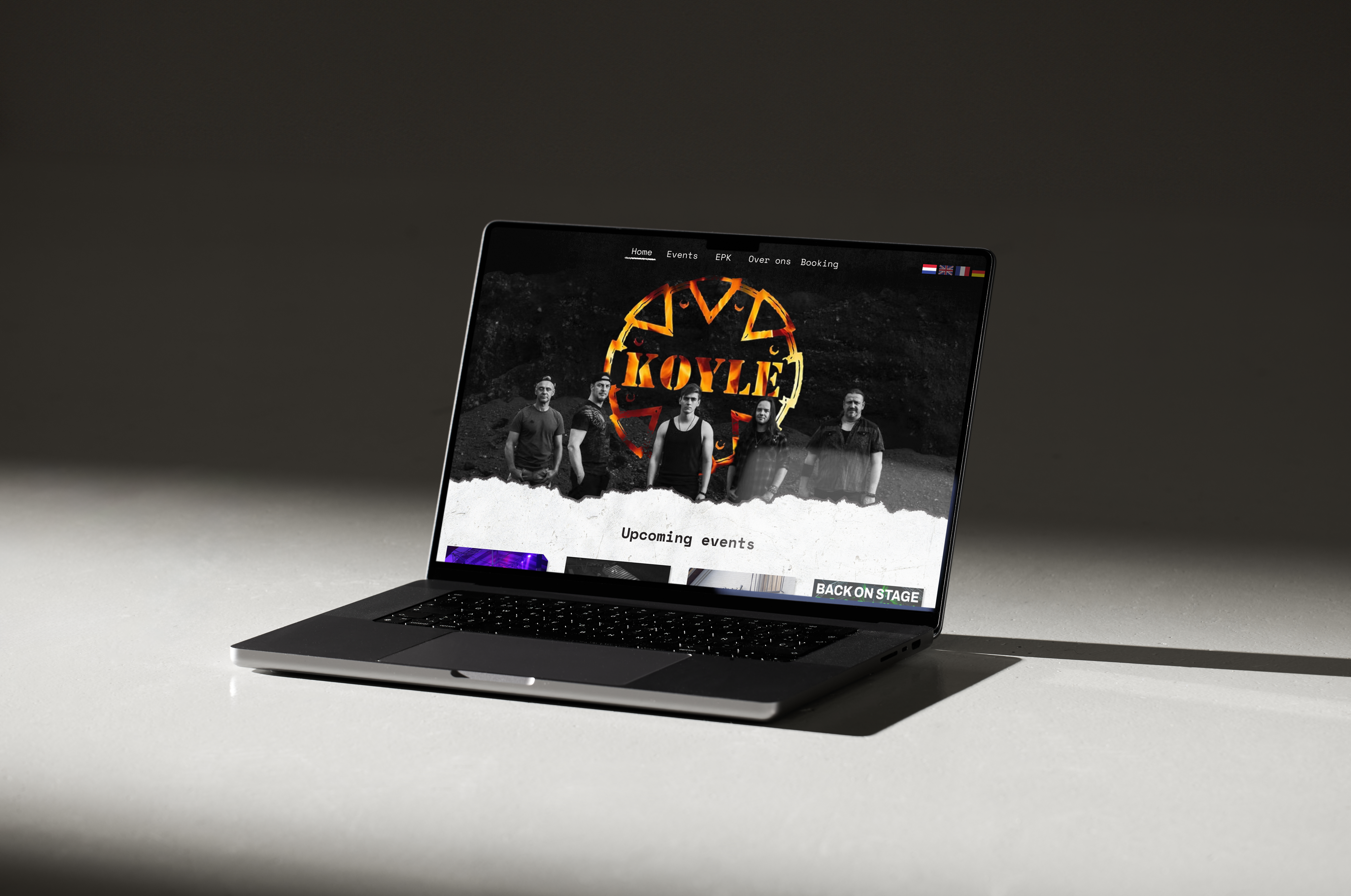 Koyle website mockup